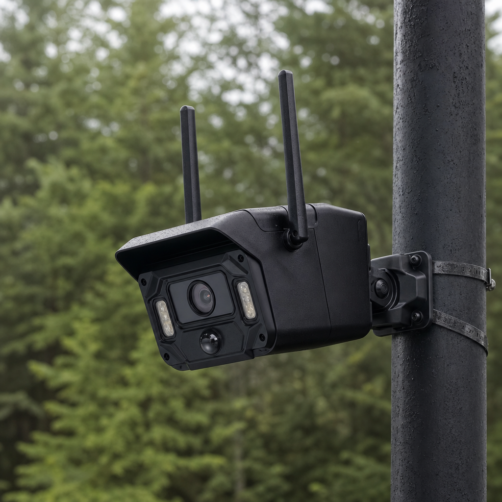 Outdoor cellular security camera